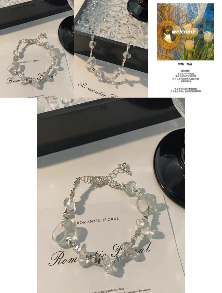 Luxurious Crystal Shard Bracelet For Women Unique Glass Bead Jewelry