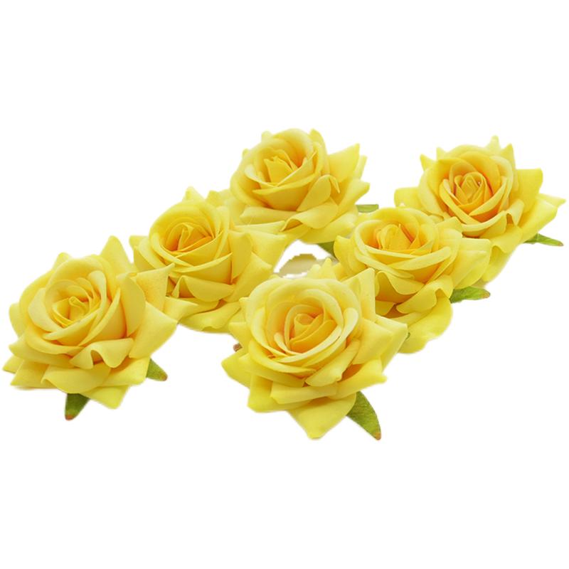 

10 Pieces High Quality Flannel Roses Head Wedding Scrapbooking Home Decoration Bridal Accessories Clearance Artificial Flowers 5 Pieces жёлтый