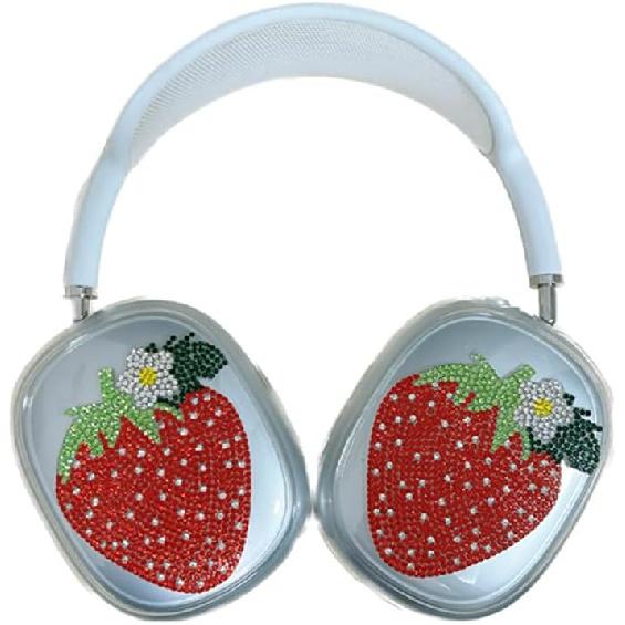 Luxury Flash Diamond Shiny Case for AirPods Max Headphones,Transparent Accessories Ultra Soft TPU Protective Cover for AirPods Max Gift fit in Girls