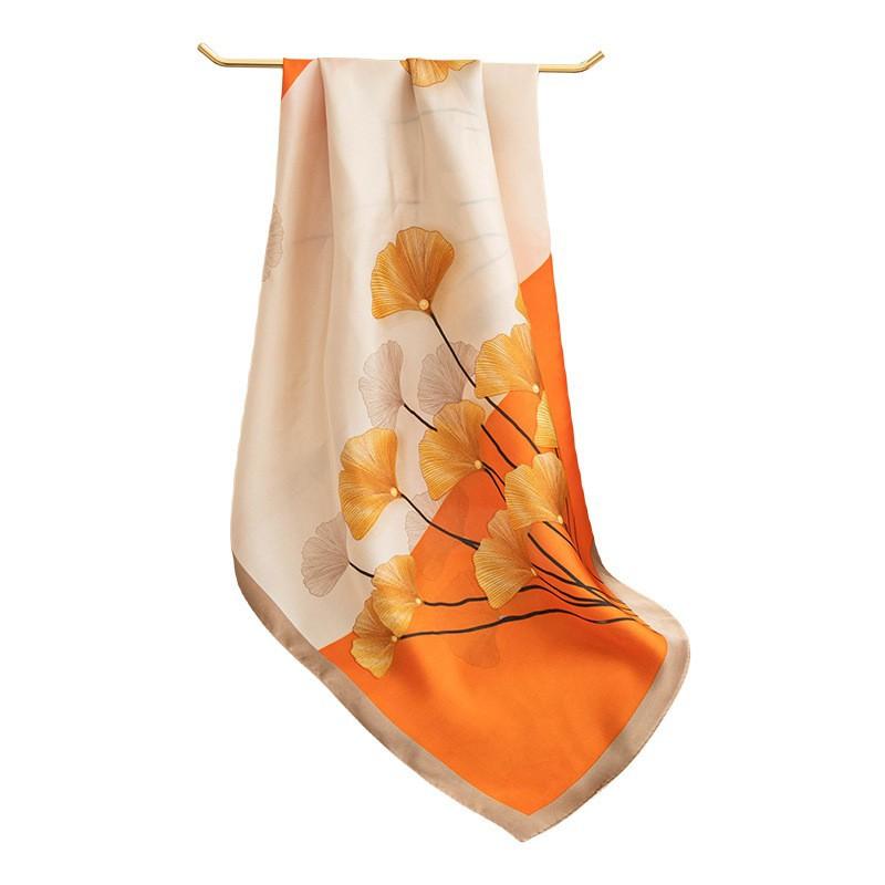 Vintage oil painting 70 square scarf satin new trend silk scarf bohemian four seasons women's scarf air conditioner shawl