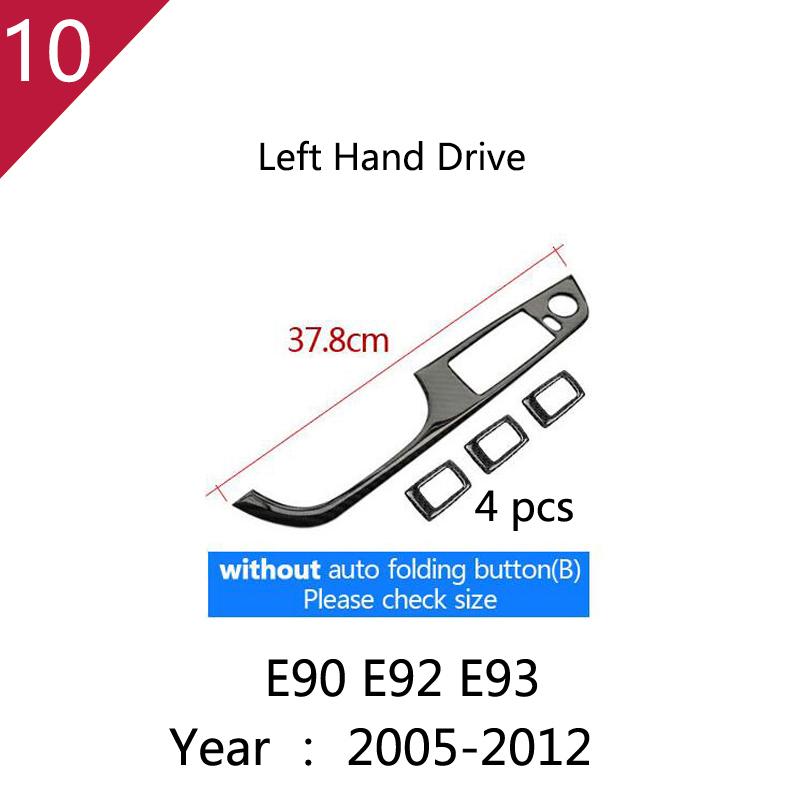 Carbon Fiber Gear Shift Panel Trim Sticker for BMW 3 Series E90 E92 E93 2005-2012 Car Inner Center Control Decorative Accessory