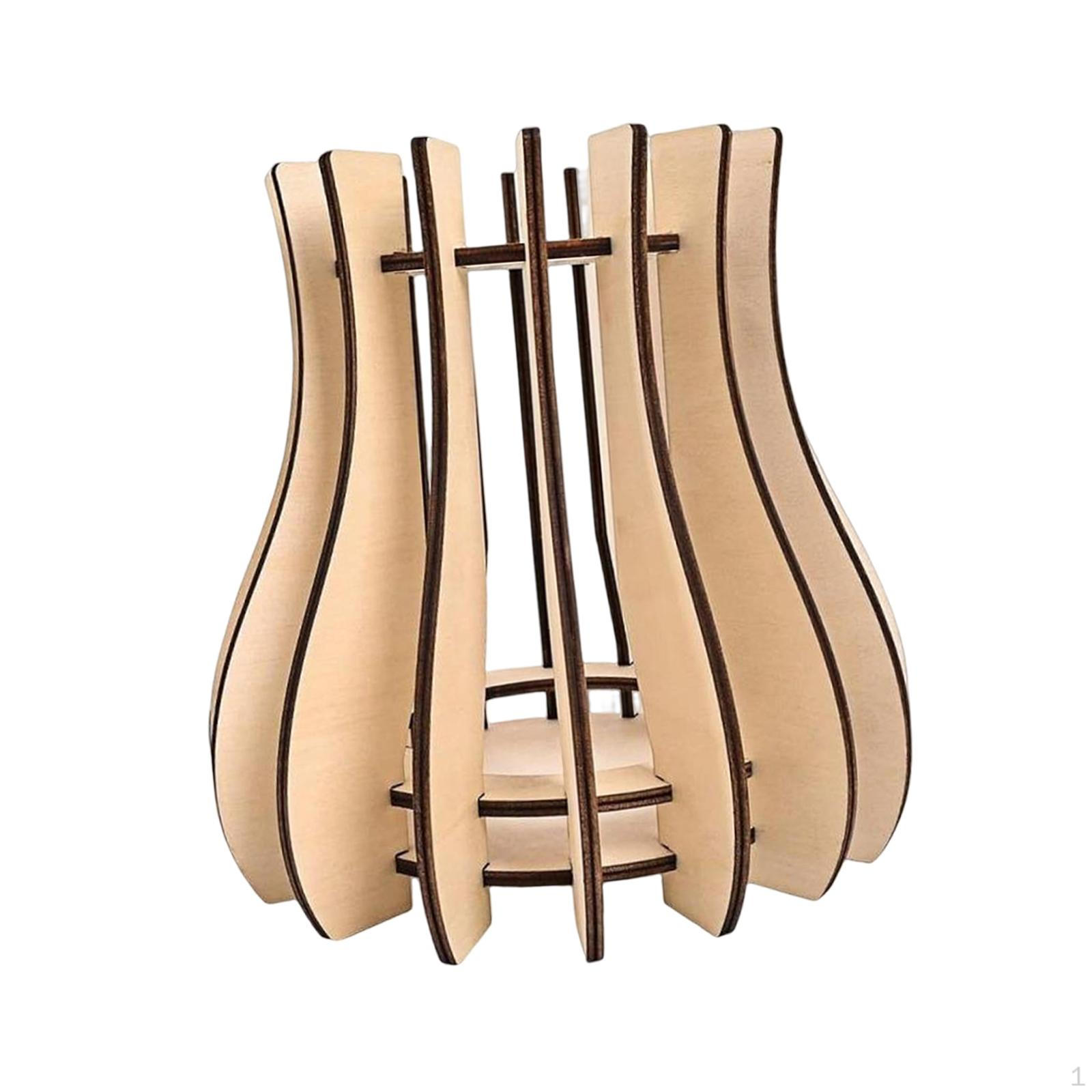 

Деревянный пазл Ваза для цветов Букет Композиция Конструктор Держатель для Рождества коричневый