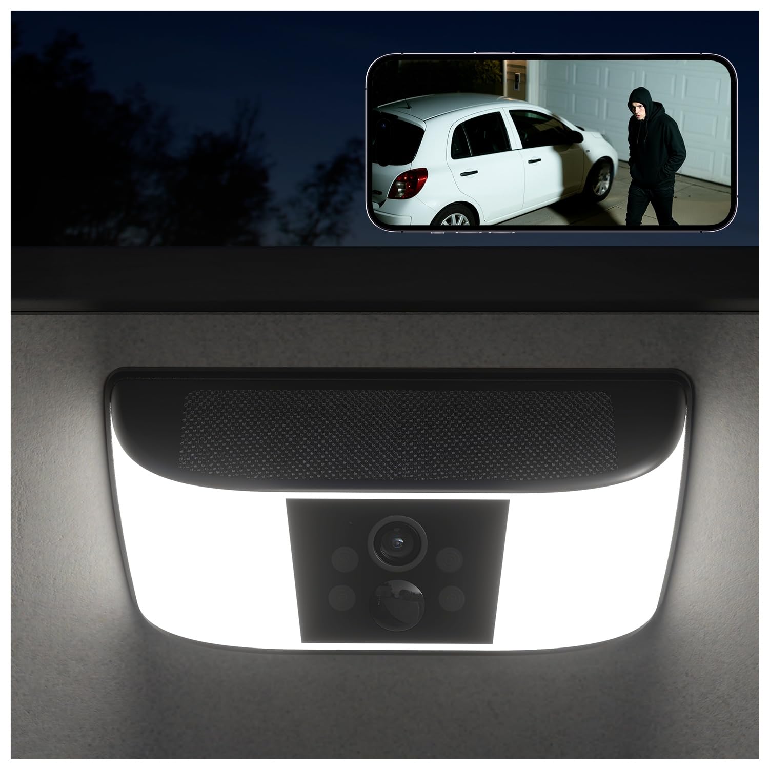 

COOAU Outdoor Solar Security Camera with Integrated Sensor 24 No Power Supply or Wiring Easy Motion Instant Outdoor View on Your Alexa Home Business