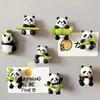 Panda Fridge Magnets Cute Cartoon Refrigerator Sticker Creative Photo Wall Magnetic Buckle Kitchen Accessories Home Ornaments