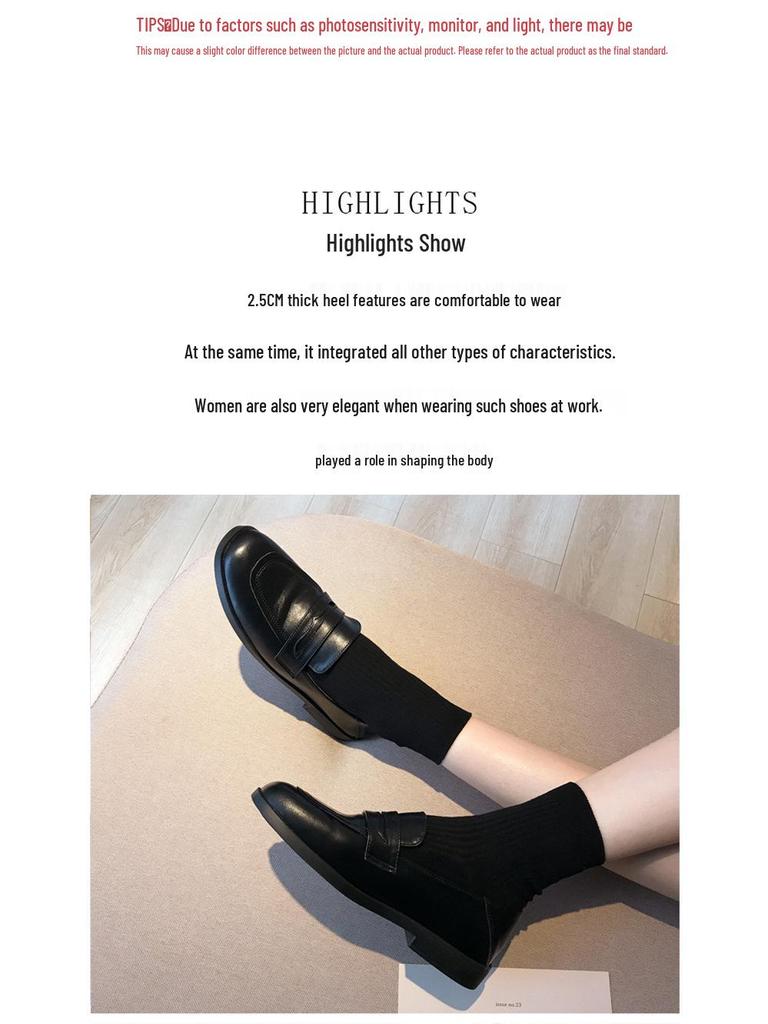 Dames Retro Velvet Loafers in Britse Stijl: Herfst 2025 Platte Leren Schoenen met Vierkante Neus voor JK Outfit