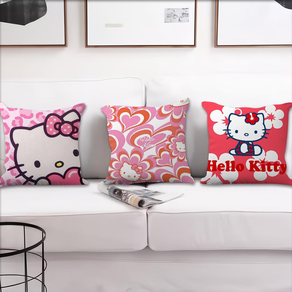 Cartoon H-Hello K-Kitty Cushion Cover For Pillow Printing Sofa Decoration Home Car Room Coffee Shop Office Nordic Simplicity