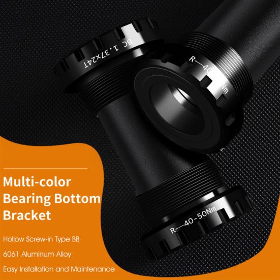 Movimento centrale della bicicletta Resistente alla corrosione A prova di ruggine Buona tenuta Asse della staffa del cuscinetto per bici da strada in lega di alluminio