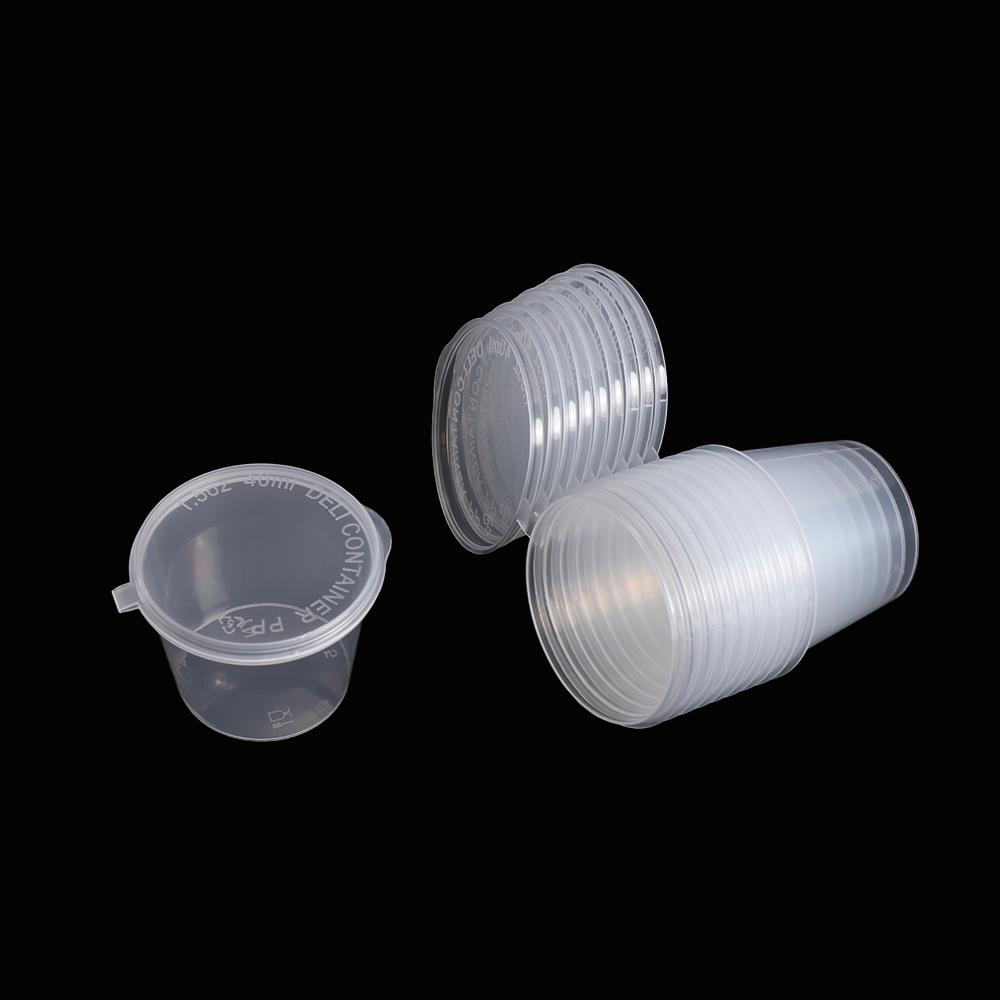 30Pcs Disposable Takeaway Plastic Food Containers Palette Sauce Cup Pigment Paint Box