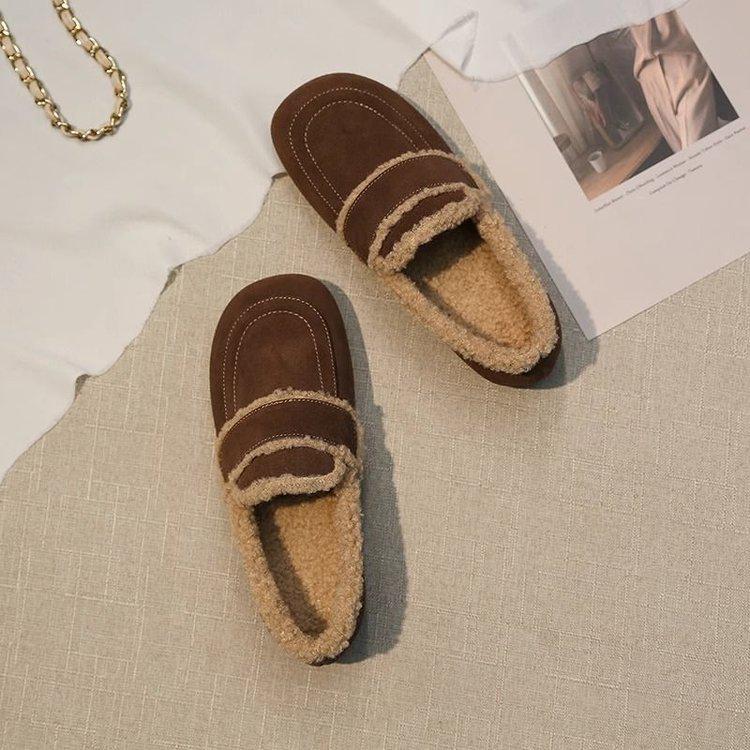 

Mao Mao Женские плюшевые мюли-шлепанцы - Теплые зимние меховые балетки 40 темно-коричневого