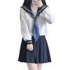 Originální JK Campus Kreslená Uniforma: Bílý námořnický oblek ve stylu vysokoškoláka druhého ročníku pro ženy