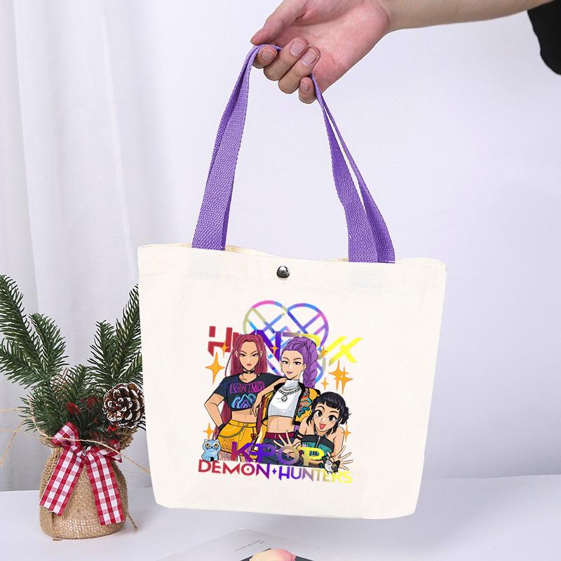 Animation Cartoon Printing Fashion High Value Lightweight Casual Shoulder Bag Going Out Portable Canvas Bag