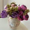 Mimaya 13head Peony Faux Flower Bouquet Wedding Decor For Home And Photography