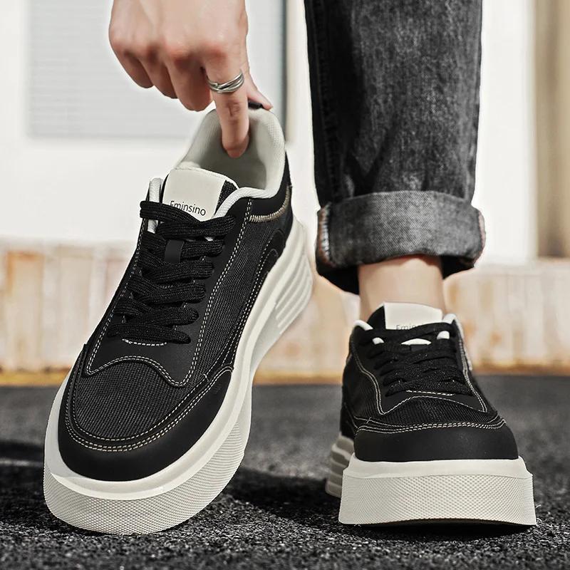 Men's Board Shoes Four Season Breathable Casual Comfortable Anti Slip Wear-resistant Thick Sole Outdoor Casual Shoes Zapatillas
