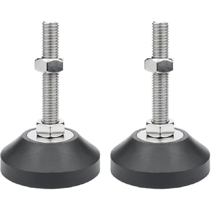 

BORDSTRACT Резиновые регулировочные ножки, 2 шт. M6 Регулируемые мебельные ножки, Металлические ножки с резьбой для выравнивания, Легко регулируемые мебельные ножки, для всех D40*M6*L150 чёрный
