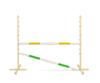 Sprungstange für Hobby Horse 160cm, H-120 cm, zwei Stangen - gelb und grün