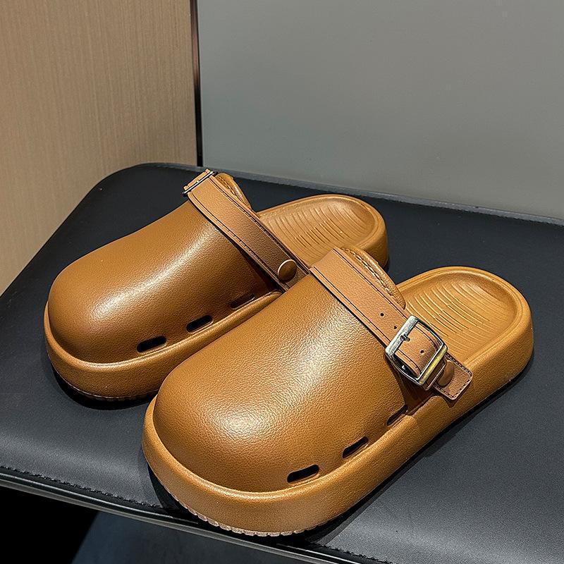 

Модные детские мужские и женские сандалии Летняя мода EVA Слайды Домашние Дышащие Нескользящие Легкие Тапочки Закрытый носок Уличные Пляжные Тапочки 36-37