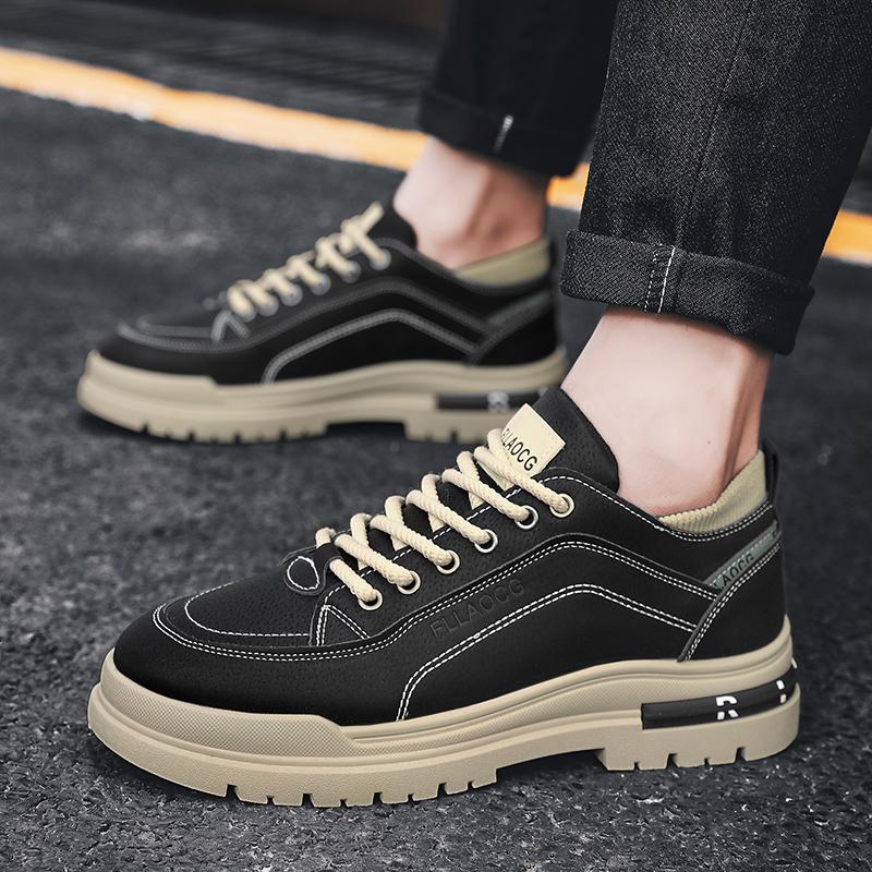 Men's Shoes Four Seasons Soft-soled Non-slip Casual Shoes Outdoor Youth Walking Shoes Fashion Student Sports Shoes Tooling Shoes