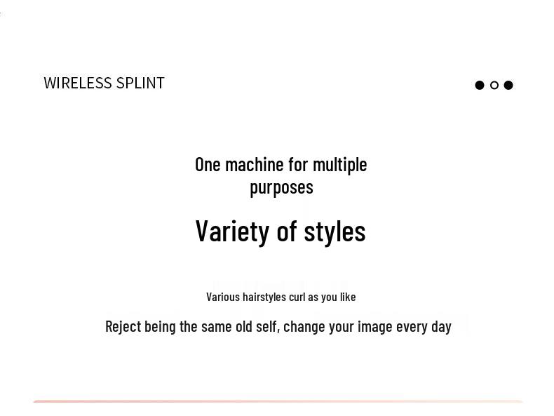 Wireless USB Rechargeable Hair Straightener for Men & Women, Dual-Use for Straight & Curly Hair with Bang Styling, Portable Design.
