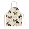 Aprons Cute Dog Printed Cotton Linen Kitchen Apron