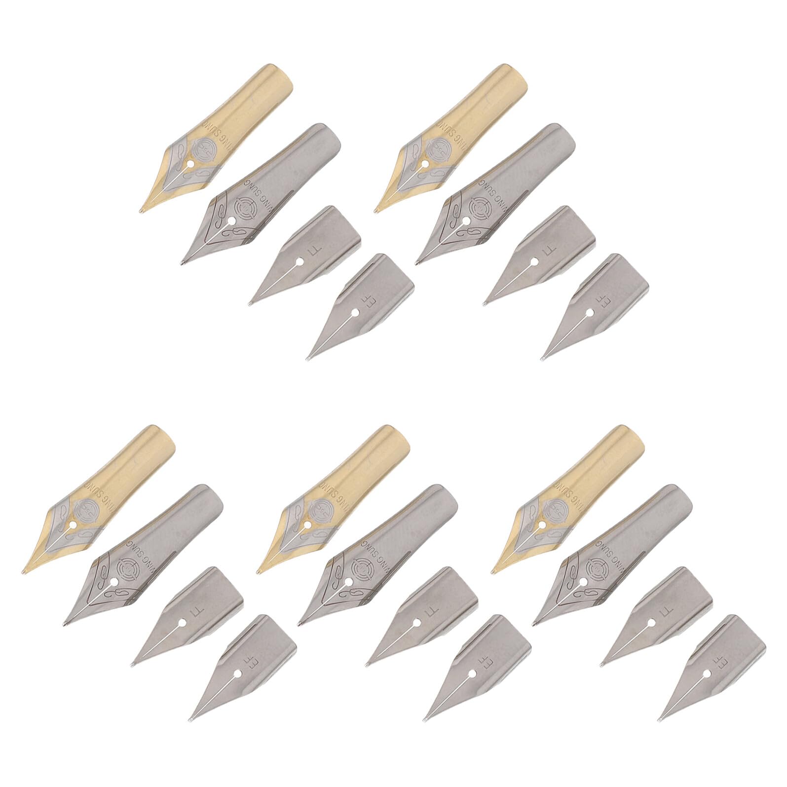 Fountain Pen Nibs, JEWEDECO, 20-Pack Extra Fine Stainless Steel Replacement Nibs