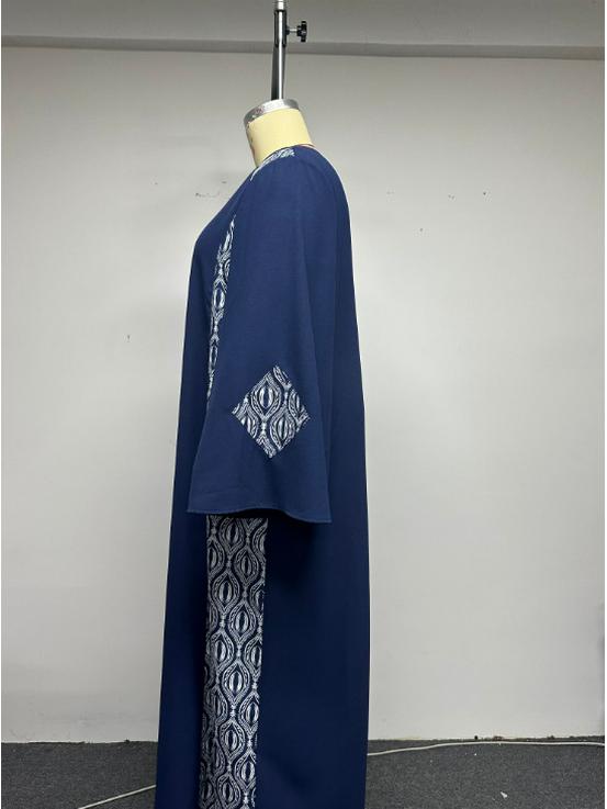 Eid al-Adha Arabic Patchwork Plus Size Party Dress
