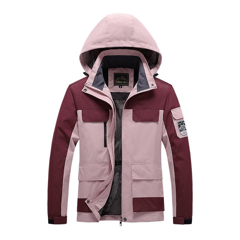 Women Waterproof Hood Outdoor Jackets Hiking Sports Coats  Windproof Outwear Clothes