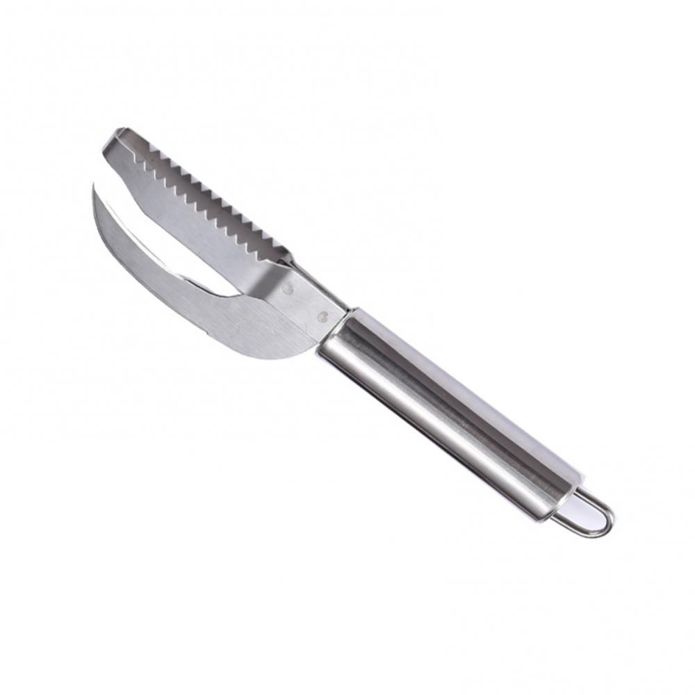 Stainless Fish Scale Remover Fash Fish Scraper Scaler Double-row Fish Skin Cleaner Remove Knife Fish Cleaning Tools Bone Peeler