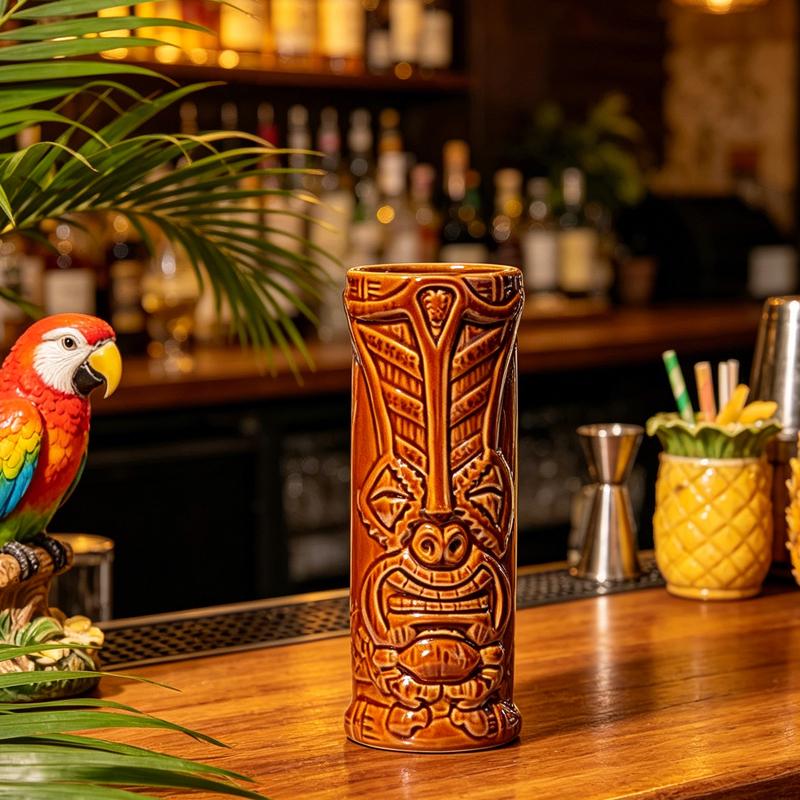 Personality Easter Island Mugs Hawaii Cocktail Glass Martini Ceramic Mugs Party Creative Tiki Bar Mug Home Decor Halloween Gift