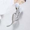 Korean Style Pearl Brooch: Versatile Floral Diamond Pin for Women's Coats