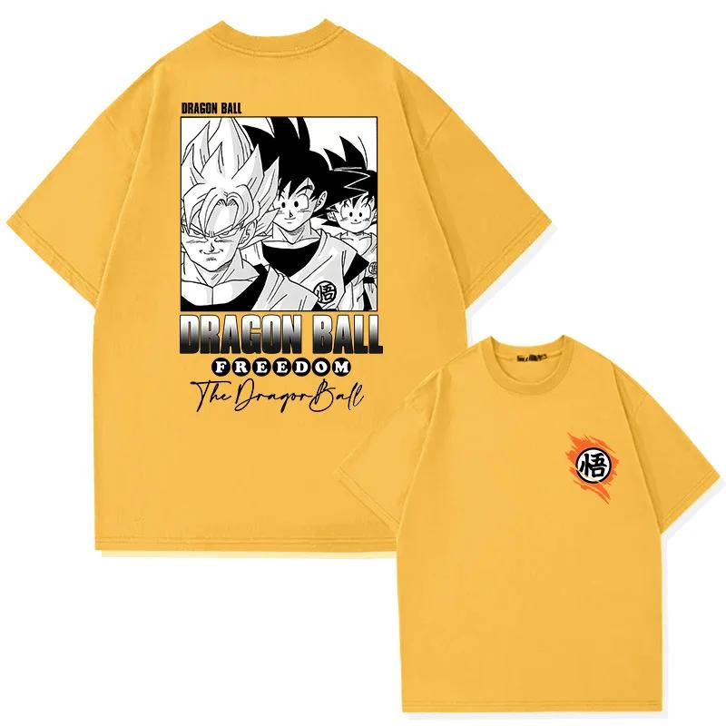 2025 MINISO Anime Dragon Ball T-Shirt Goku Cartoon Summer T Shirt Children's T-shirt Outdoor Casual Parent-child Tops Trendy Children's Tshirts