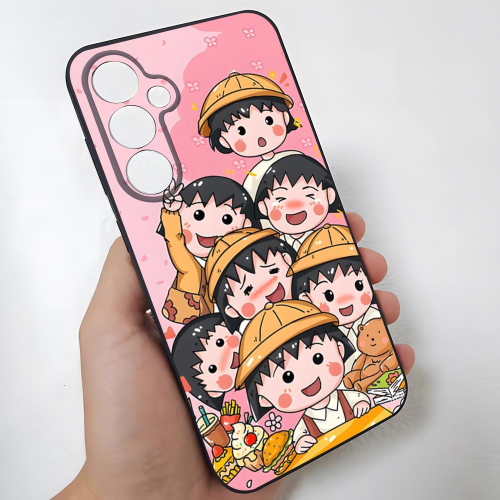 Chibi Maruko-chan Phone Case For Samsung S26 Ultra S25 Edge Ultra S23 S22 S21 S20 Ultra Plus S24 Fe Glass Cover
