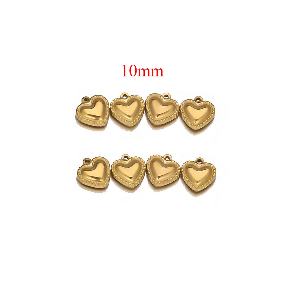 5pcs Stainless Steel Classical Heart Pendant Charms for DIY Jewelry Making Women Necklace Accessories Findings Earrings Supplies