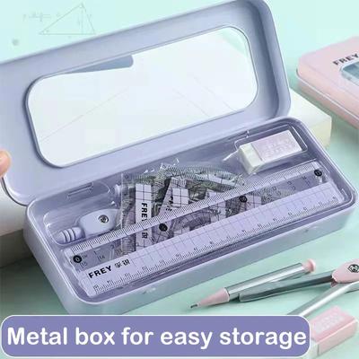 7 Pcs/Set Mathematical Rulers Set - Multi-function Professional Compass Ruler Drawing Tools, School Supplies Students Stationery