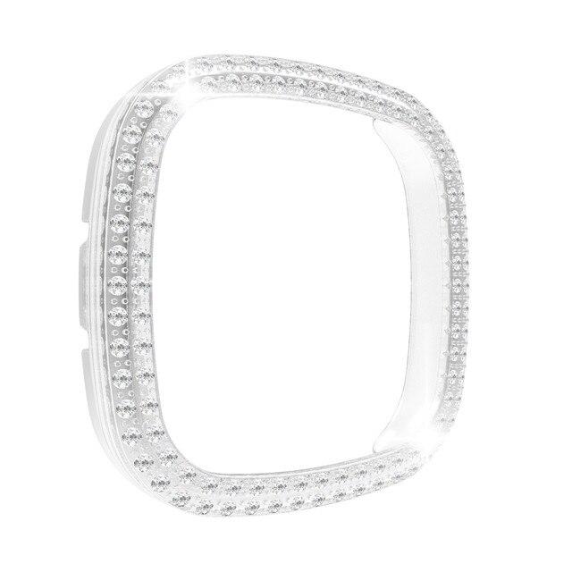 Чехол для ПК с бриллиантами для Fitbit Sense Versa 3, чехол для часов, блестящий защитный чехол, жесткий бампер Fitbit Versa3, аксессуары fitbit sense/versa3 чистый