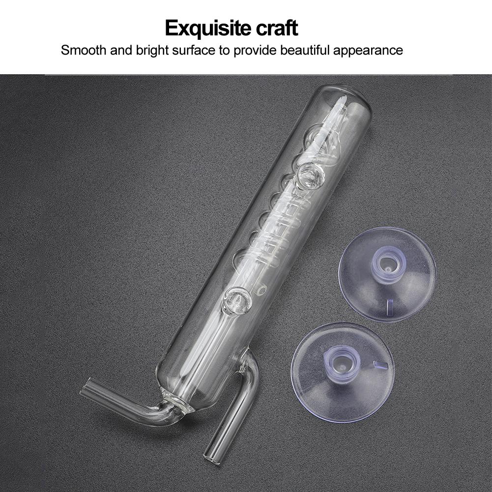 Bubble Counter, Glass Material with Replaceable Suction Refiners for Aquarium CO2 System Vertical Configuration