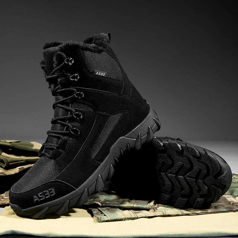 2025 Men's & Women's Fleece-Lined Hiking and Combat Boots: Warm, High-Quality Military Style for Autumn & Winter