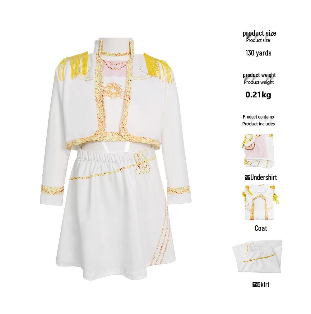 Crossk-pop Demon Hunter Girl Cosplay Costume - Zoey's Children's Day Stage Performance Outfit Set