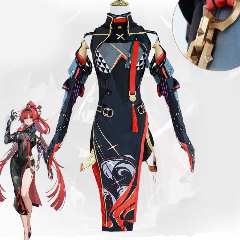 Waves Yinlin Wuthering Cosplay Costume Dress Role Play Outfit Women Polyester