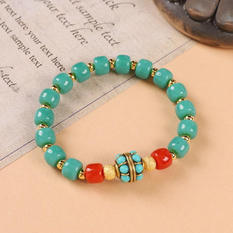 Original Tibetan Bracelet, Nepalese Retro Niche Exotic Style Dzi Bead Bracelet, Men's and Women's Personalized Accessories