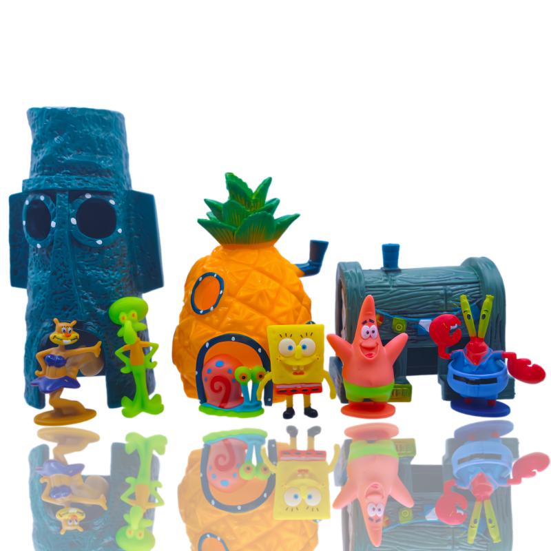 6Pcs Cartoon Pineapple House Aquarium Decor Fish Shrimp Hideout Cave Tank Ornament Resin Decoration
