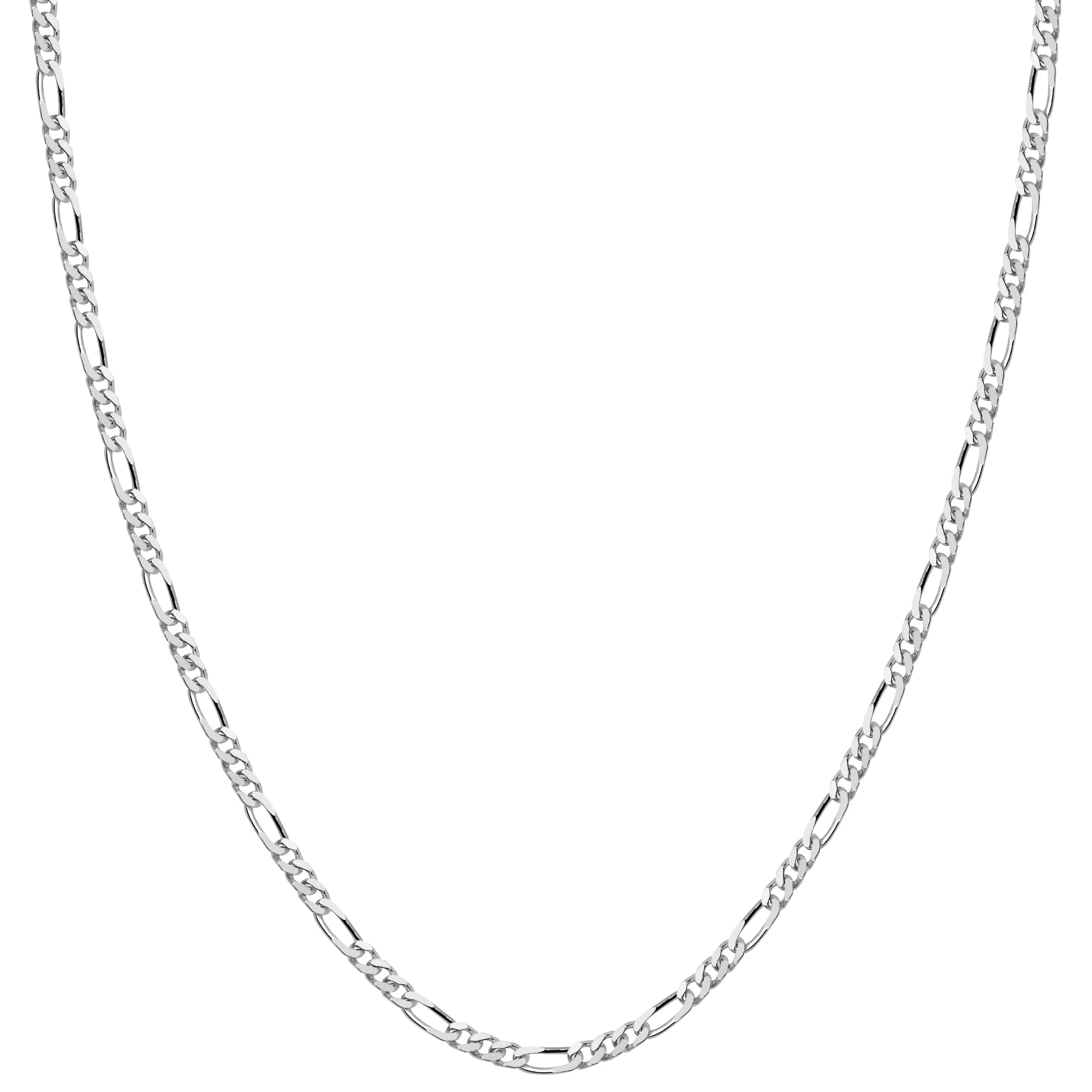 

[Shinjuku Gin no Kura] Silver 925 Figaro Chain, Approx. 1.7mm Wide, 40-60cm Long (40cm), Chain Necklace for Men and Women, Simple, Chain Only