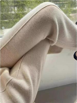 Herbst/Winter Weitbeinige Hosen mit mittlerer Naht zur Figurformung - Lässig, Einfarbig, Koreanischer Stil