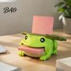 Planning Accessories Frog Note Holder, Creative Desk Organizer with Pen Stand And Memo Teacher Gift Dispenser, Cute Animal Stationery Storage Case for