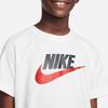 Nike Cotton Letter Logo Print Round Neck Short Sleeve T-Shirt Kids Tops White DV2579-101