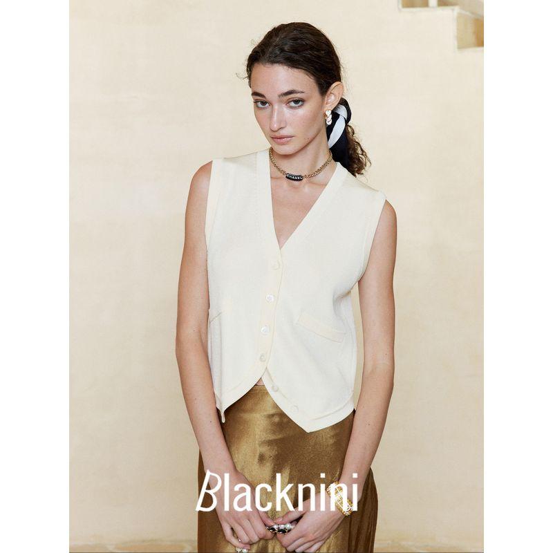 Blacknini Yin WAF/BC Vest Japan Triacetic Acid Elasticity Knitting Vest Cardigan (Three Colors)