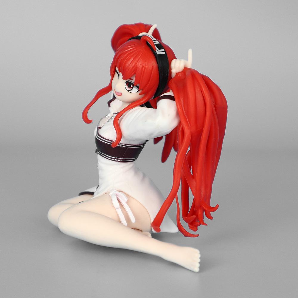 Anime Sitting Posture Alice Figure Cartoon Double Horsetail Girl Model Decoration Toy Christmas Gifts