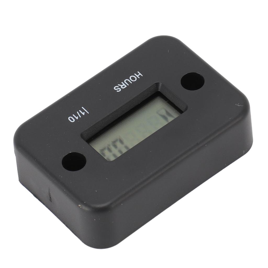 Digital Hour Meter High Accuracy LCD Display Mini Waterproof Engine Hourmeter Tachometer