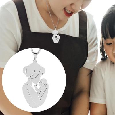 Shape Pendant Necklace Wife Mother Gift Statement Minimalist Trendy Women's Chain Charm, Mother's