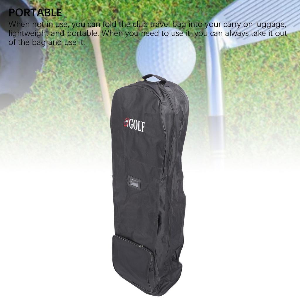 Club Travel Bag with Wheels Abrasion Resistant Oxford Fabric Quiet Rolling Padded Club Luggage Case for Airlines