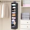 Non-woven Shoe Storage Rack Clear Sundry Hanger Pouch Foldable 10 Layer Hanging Bag  Bedroom